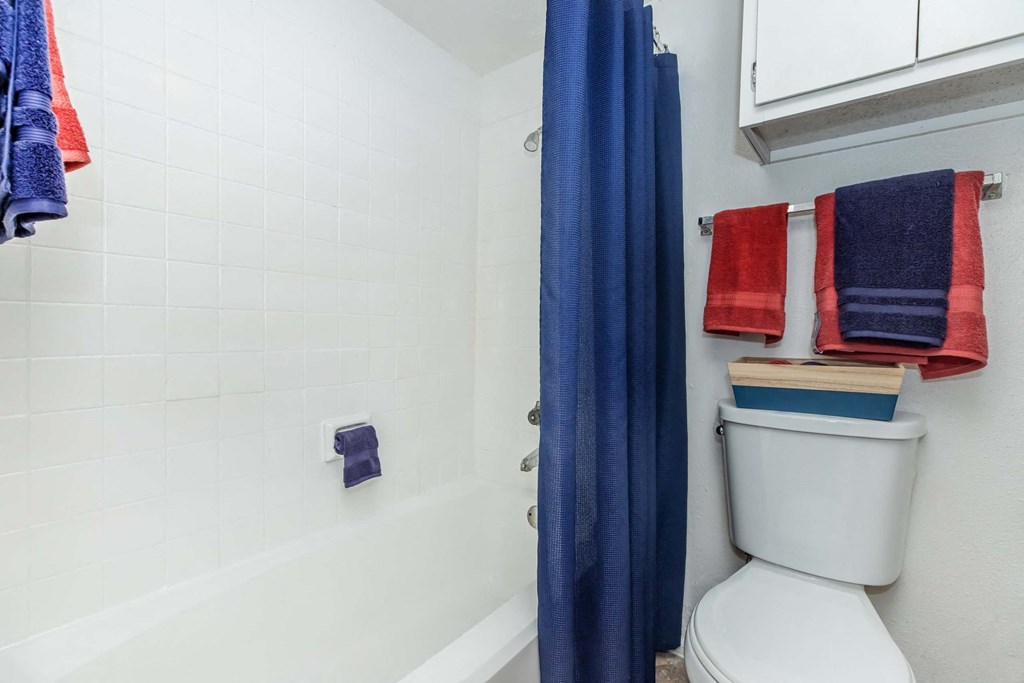 Bathroom with toilet at Royal Wildewood Manor Apartments, Texas