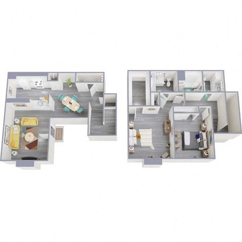 2bed 2 bath floor plan Bat Royal Wildewood Manor Apartments, Clute, TX