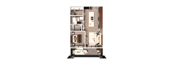 a 3d rendering of a floor plan of a house