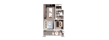 the interior of a 1 bedroom apartment is shown with a black background