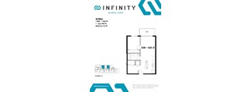 A1 - 1 Bed, 1 Bath - 598 SF