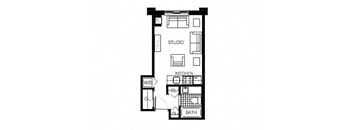 a floor plan of a house with a small footprint
