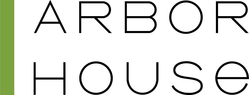 The image displays the words "ARBOR HOUSE" in large, bold letters.