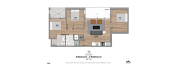 A 3 Bedroom 2 Bathroom house plan.