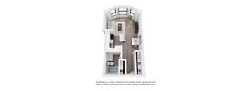 Studio N floorplan at River North Park Apartments, Chicago, IL 60654