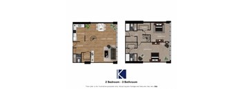 two bedroom floor plan  the residences at