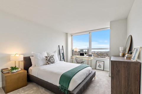 Bedroom with views