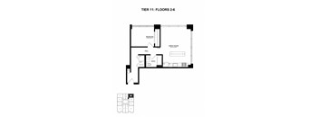 a floor plan of a small house with a loft