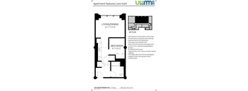a floor plan of a small house with a bedroom and a bed room
