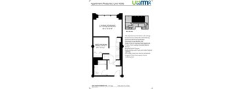 a floor plan of a small house with a bedroom and a bed room
