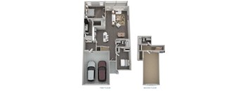 the senator floor plan  2 bedroom with 2 baths  1190 square feet