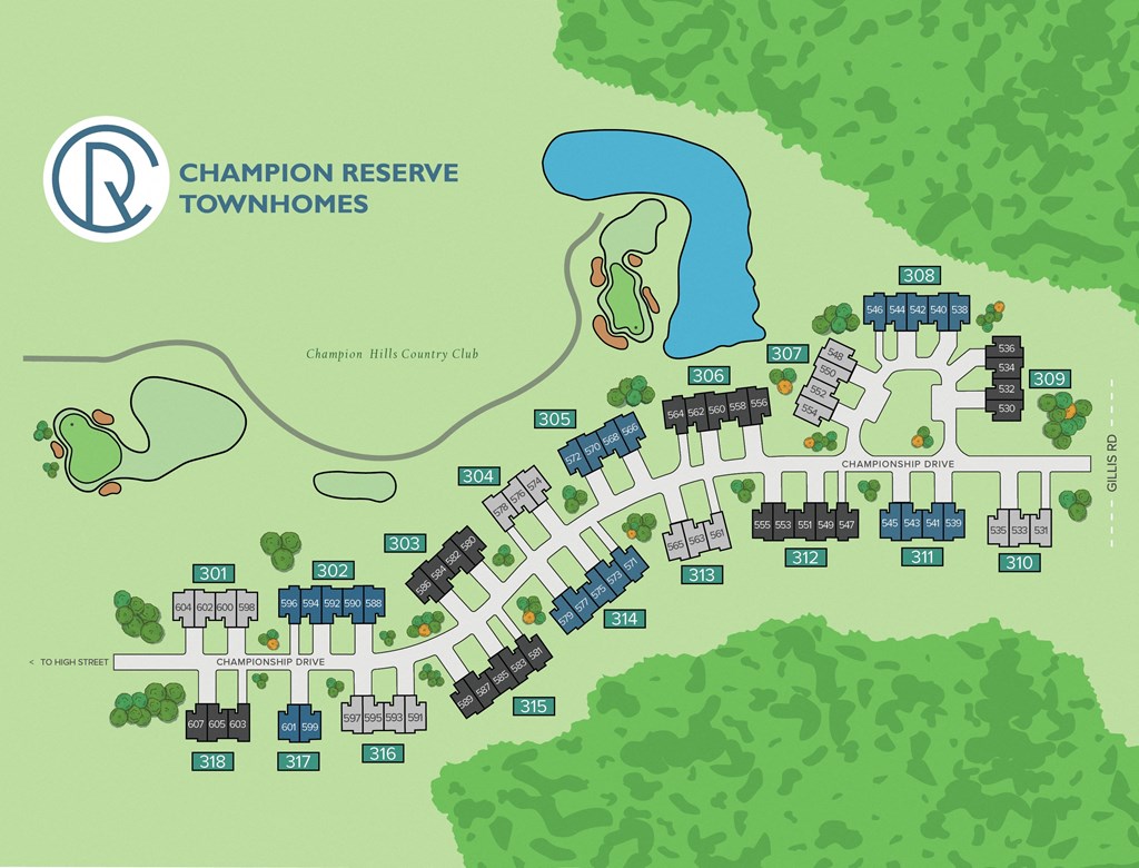 Champion Reserve Townhomes Site Map