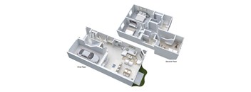 two dimensional floor plan of a 2100 sq ft apartment
