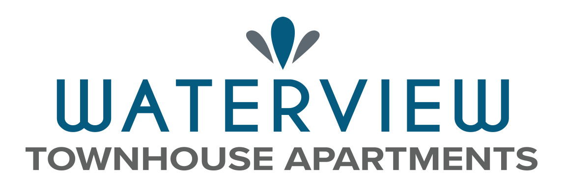 the logo townhouse apartments with the word waterrella on it