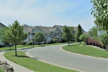 a street with houses in a subdivision