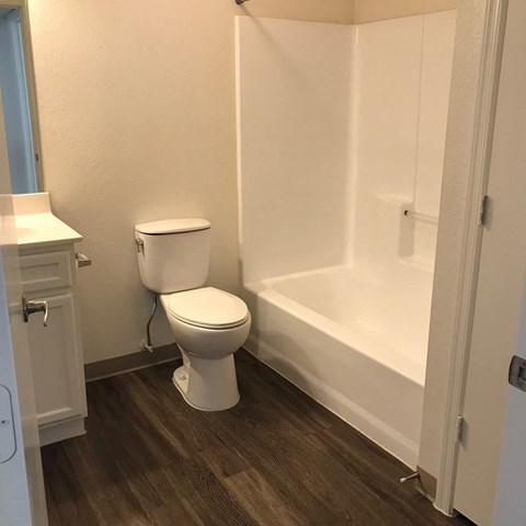 Bathroom at Mission Vista Apartments at Tucson. AZ