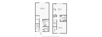 Two Bedroom One and a Half Bath Apartment at Alta Vista Village