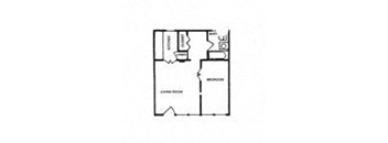 a black and white diagram of a floor plan