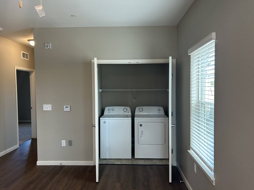 Full size washer and dryer in apartment at Sunset Vista Estates Apartments in Apache Junction, AZ