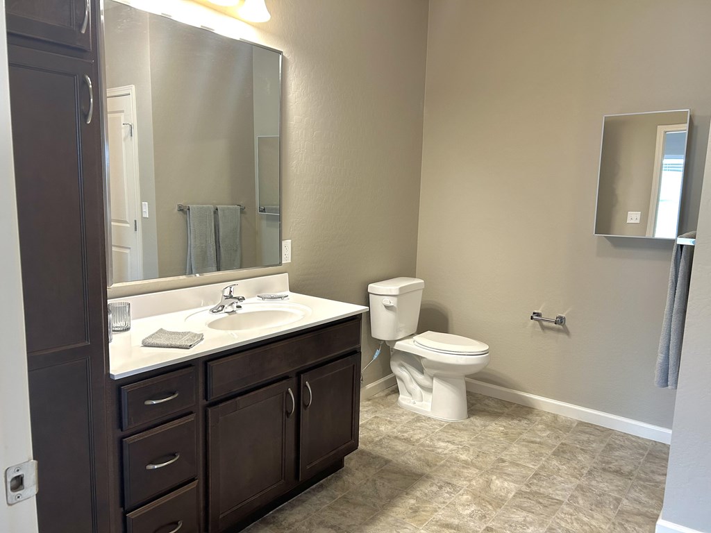 Bathroom at Sunset Vista Apartments in Apache Junction, AZ