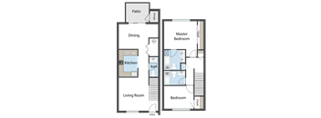 Two Bedroom Two and a Half Bathroom Townhome at Steeple Chase Apartments in Peoria, AZ