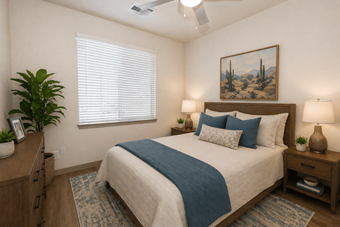 Spacious Bedrooms at The Glendale Senior Apartments in Northwest Phoenix, AZ
