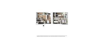2 Bed 1.5 Bath Floor Plan at Timberstone, Charlotte, 28217