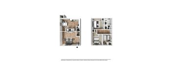 a outlook view of a 2100 sq ft floor plan of a 1 bedroom