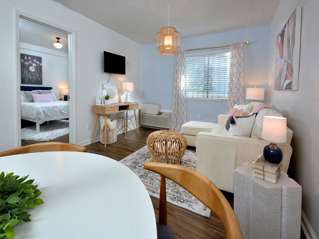 Dining And Living Area at Capital Flats & Magnolia Square Apartments, Raleigh, 27601