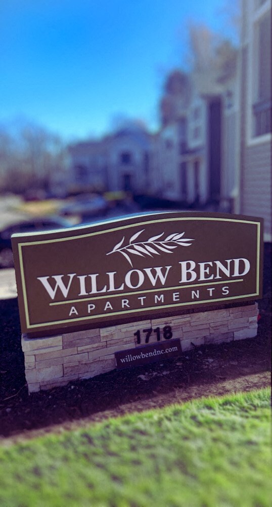 Property Signage at Willow Bend Apartments, Durham, NC