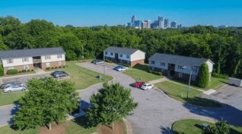 A residential area at Trails Corner Apartments, Raleigh, North Carolina