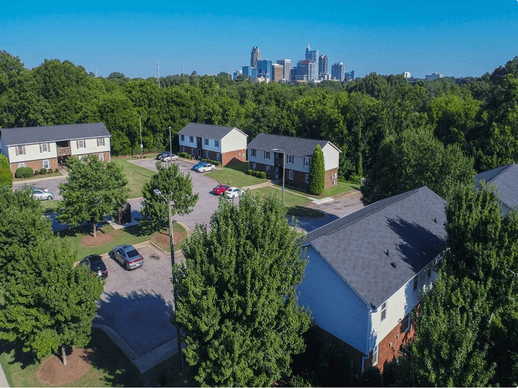 Aerial View at Trails Corner Apartments, Raleigh, NC, 27610