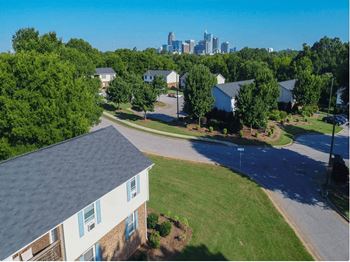 A residential area at Trails Corner Apartments, Raleigh, North Carolina