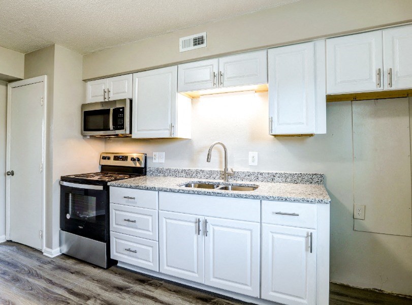 Open Concept Kitchen at Trails Corner Apartments, Raleigh, North Carolina