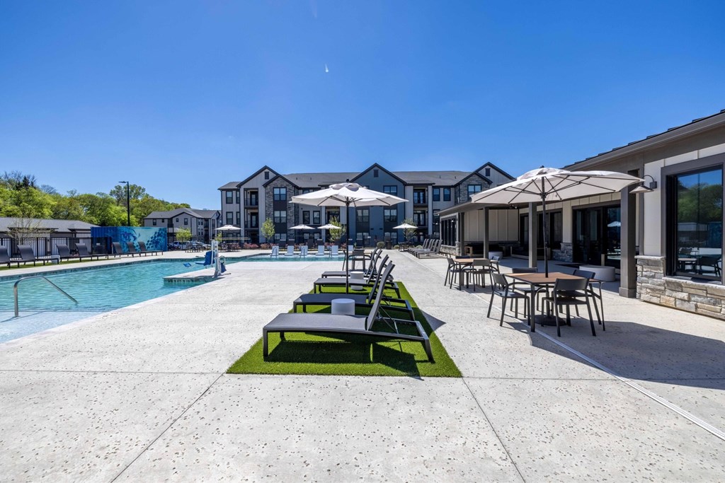 Pool With Sundecks at Evolve at Parkway Apartment Homes, Concord, 28027