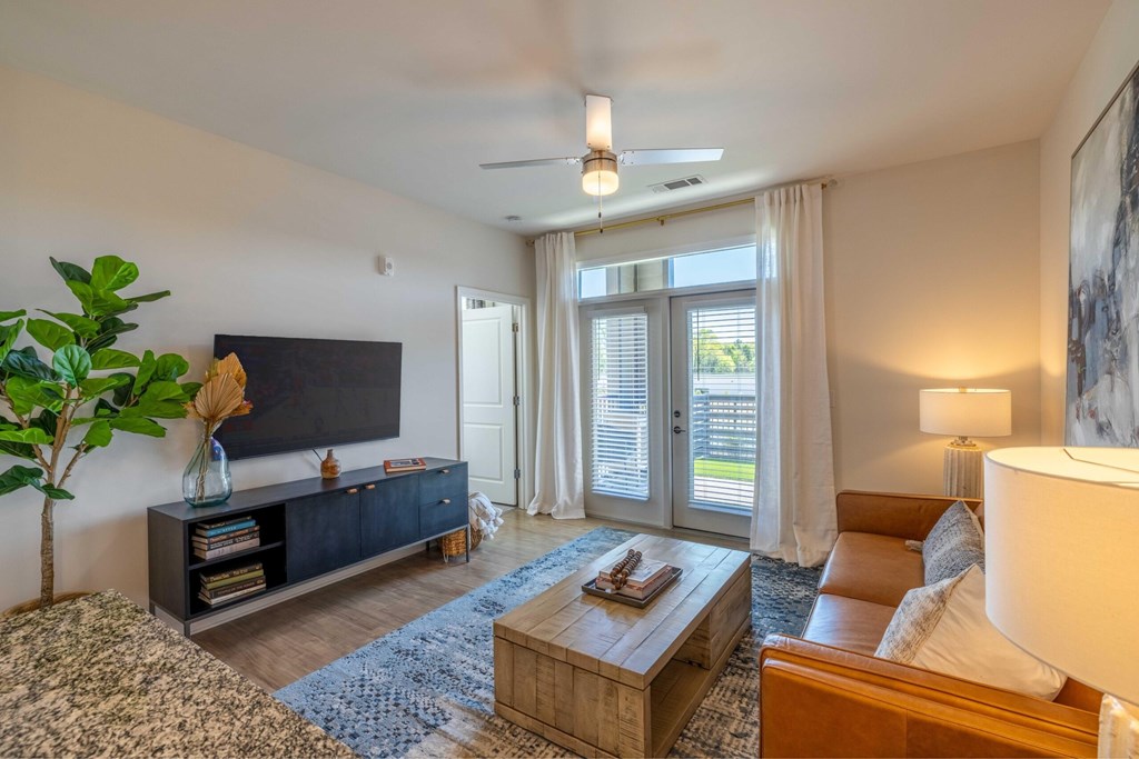 Modern Living Room at Evolve at Parkway Apartment Homes, North Carolina