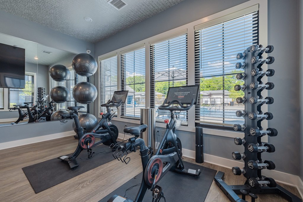 Gym at Evolve at Parkway Apartment Homes, North Carolina