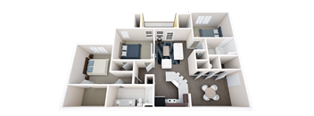 Ayrshire 3 Bedroom 2 Bathroom Floor Plan at The Venue at 109 Apartments , Tennessee