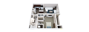 Glasgow 1 Bedroom 1 Bathroom Floor Plan  at Venue at 109 Apartments, Lebanon , TN