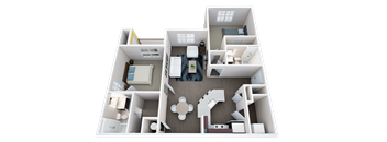 Glencoe 2 Bedroom 2 Bathroom Floor Plan at Venue at 109 Apartments, Lebanon , Tennessee