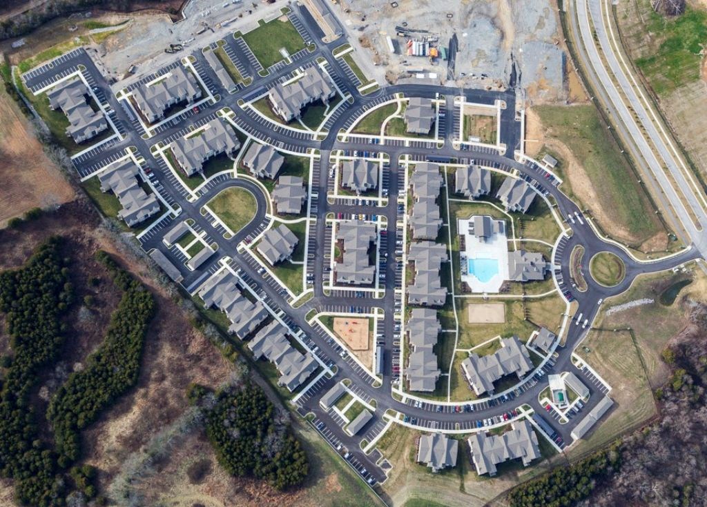 a circular layout of houses and a road at Venue at 109 Apartments, Lebanon , Tennessee