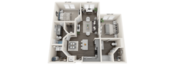 2BS Floor Plan at Prosper Madison Oaks, Madison, 35758