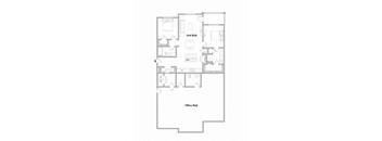 Dogwood Live Work Space 2 bed 2 bath Floor Plan at Waterleaf at Neely Ferry Apartments, Simpsonville, 29680