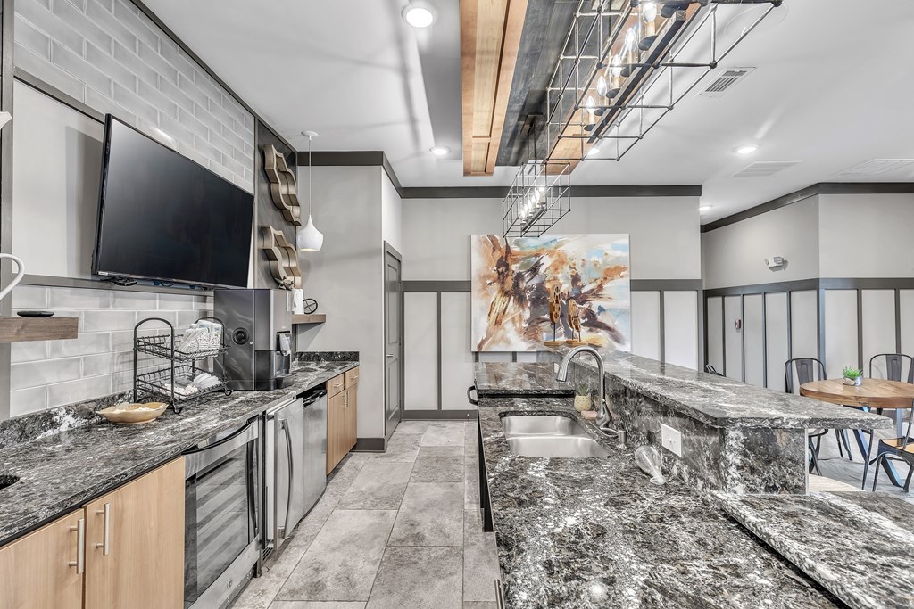 Equipped Kitchen In Clubhouse at Sterling Creek at Richmond Hill, Georgia , 31324