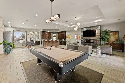 Billiard Table at Legacy Flats Apartments, San Antonio, TX