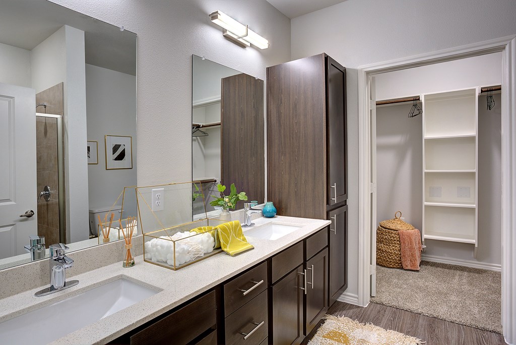 Bathroom With Extra Storage Space at Edge and Stone, San Antonio, TX, Texas