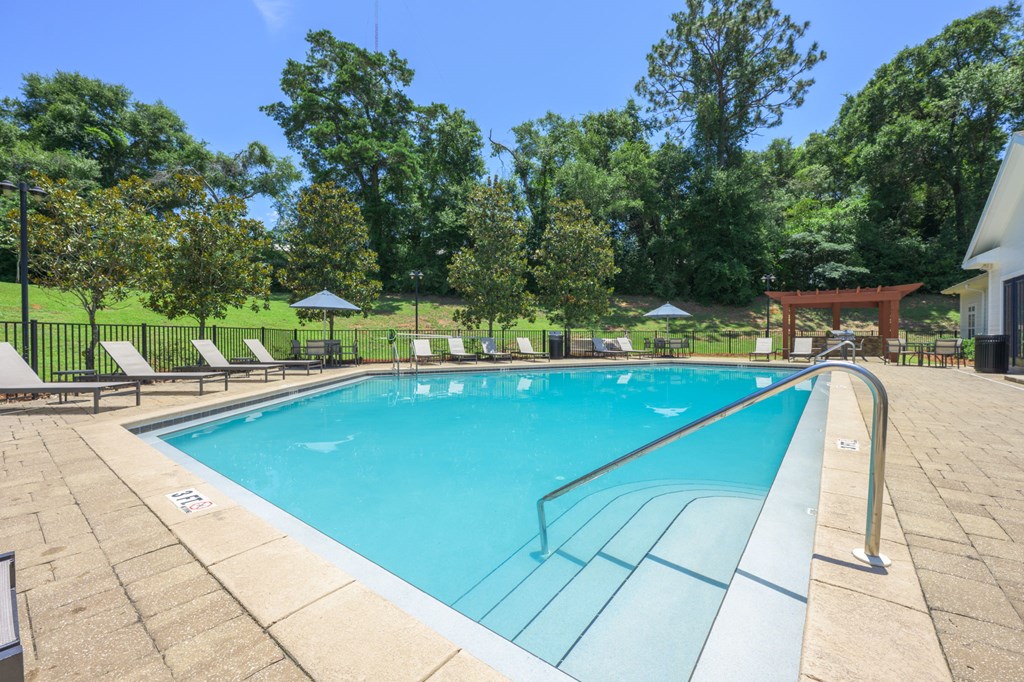 A large outdoor swimming pool at Spring Creek Apartments, Crestview