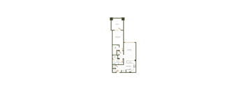 A floor plan of a house with labeled rooms.