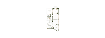 A floor plan of a house with labeled rooms such as "Bathroom", "Kitchen", and "Living Room".