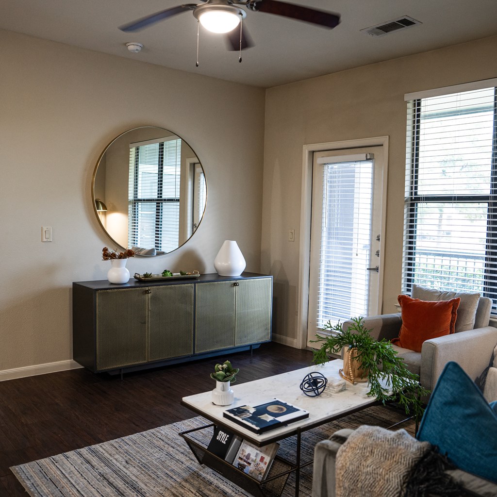 Model Living Room at Platinum Castle Hills, Lewisville, 75056
